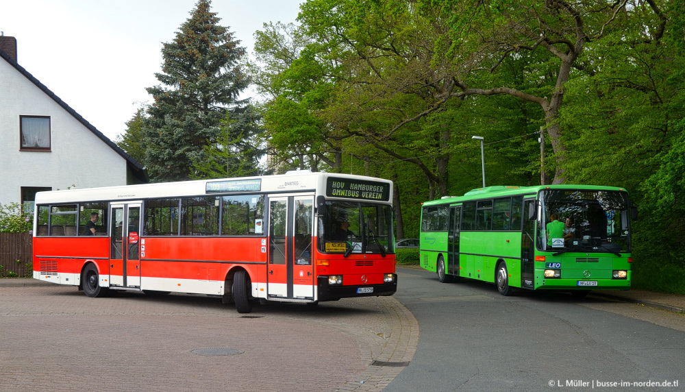 Severní Porýní-Vestfálsko, Mercedes-Benz O408 č. HF-LV 19; Dolní Sasko — Bustreffen Wehmingen Hannoversches Straßenbahnmuseum 14.05.2023