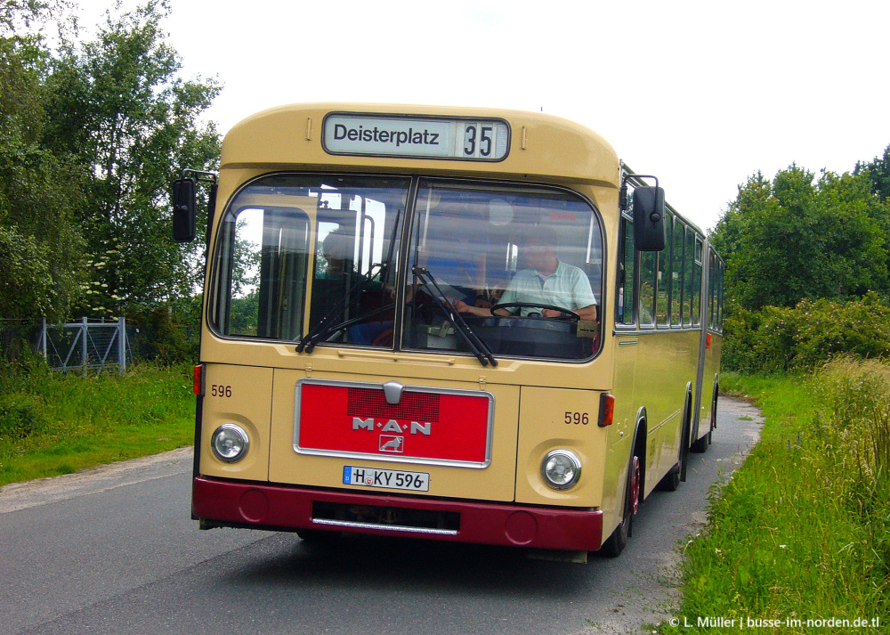 Нижняя Саксония, Göppel (MAN 187 SG192) № 596; Нижняя Саксония — Bustreffen Wehmingen Hannoversches Straßenbahnmuseum 17.06.2012