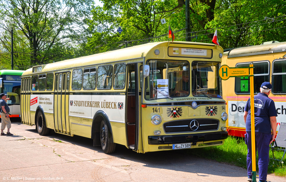 Шлезвиг-Гольштейн, Mercedes-Benz O317 № 141; Нижняя Саксония — Bustreffen Wehmingen Hannoversches Straßenbahnmuseum 14.05.2023