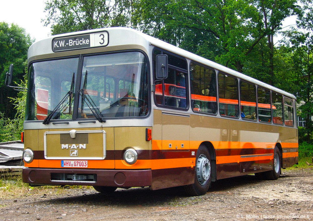 Нижняя Саксония, MAN 192 SL200 № WHV 07003; Нижняя Саксония — Bustreffen Wehmingen Hannoversches Straßenbahnmuseum 17.06.2012