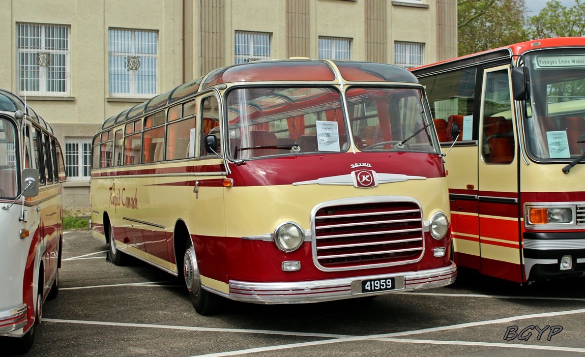 Luxemburg, Setra S11 sz.: 41959; Baden-Württemberg — 6. Europatreffen historischer Omnibusse 21.-23.04.2023 Technik Museum Sinsheim & Speyer