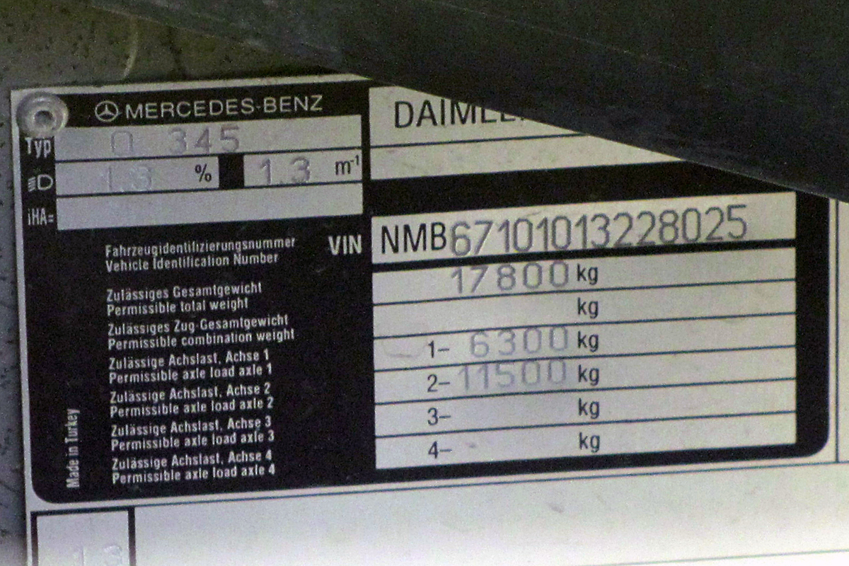Dnepropetrovsk region, Mercedes-Benz O345 sz.: 169