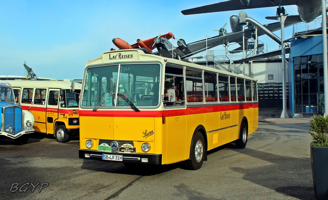 Саар, Tüscher № SB-LR 31H; Баден-Вюртемберг — 6. Europatreffen historischer Omnibusse 21.-23.04.2023 Technik Museum Sinsheim & Speyer