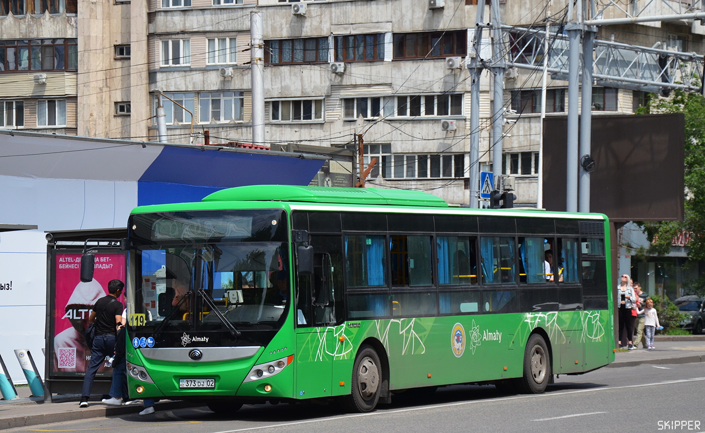 Алматы, Yutong ZK6118HGA (QazTehna) № 373 DJ 02