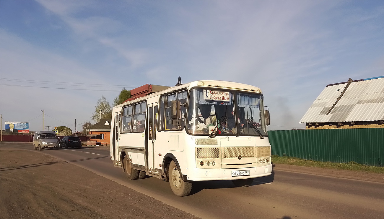 Кемеровская область - Кузбасс, ПАЗ-32054 № О 687 МС 142