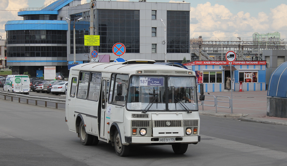 Челябинская область, ПАЗ-32053 № М 031 РТ 174