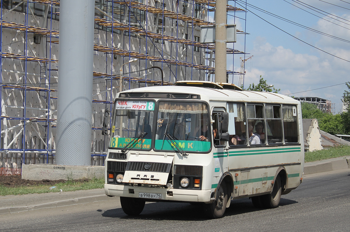 Челябинская область, ПАЗ-32053 № В 998 ВУ 74