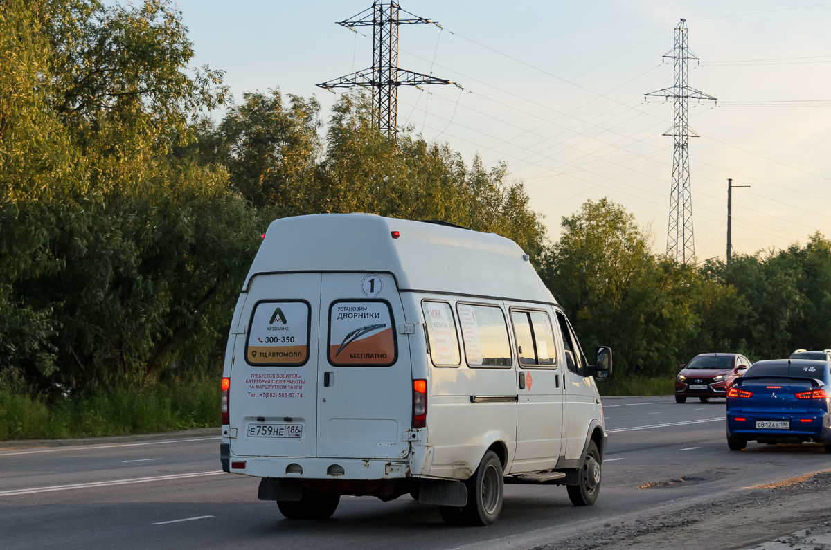 Khanty-Mansi AO, Luidor-225001 (GAZ-3221) Nr. Е 759 НЕ 186