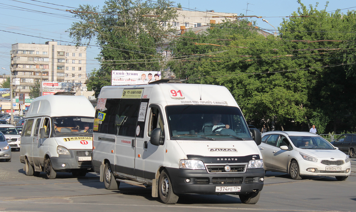 Челябинская область, FIAT Ducato 244 CSMMC-RLL, -RTL № Н 374 РЕ 174