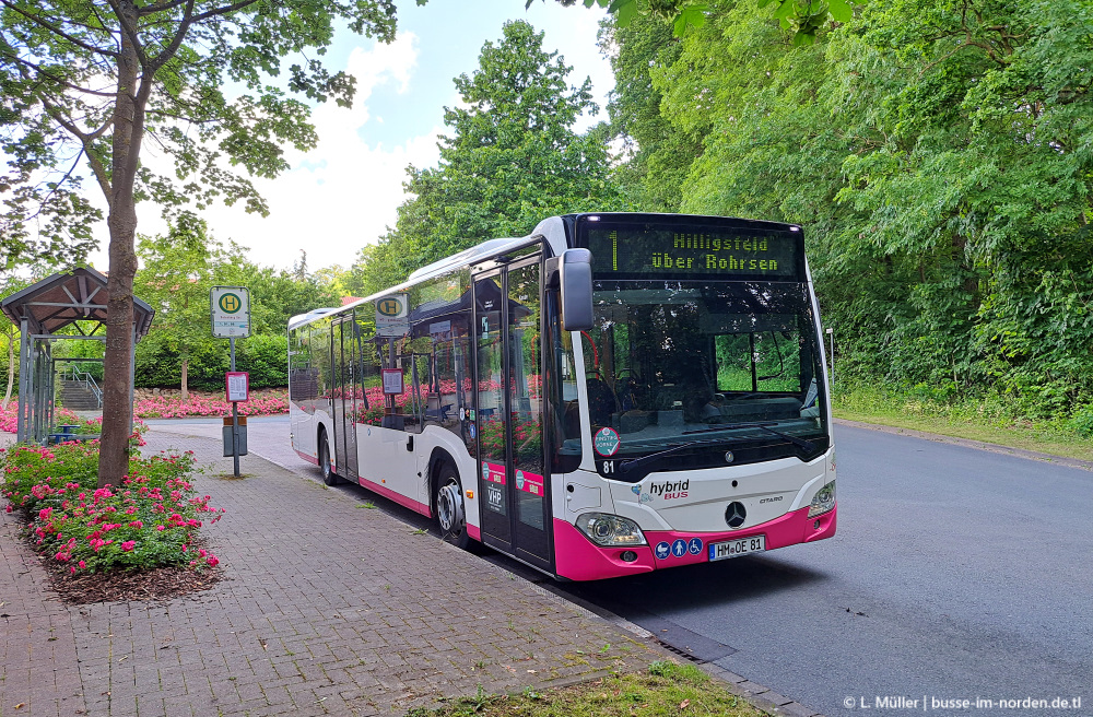 Нижняя Саксония, Mercedes-Benz Citaro C2 hybrid № 81