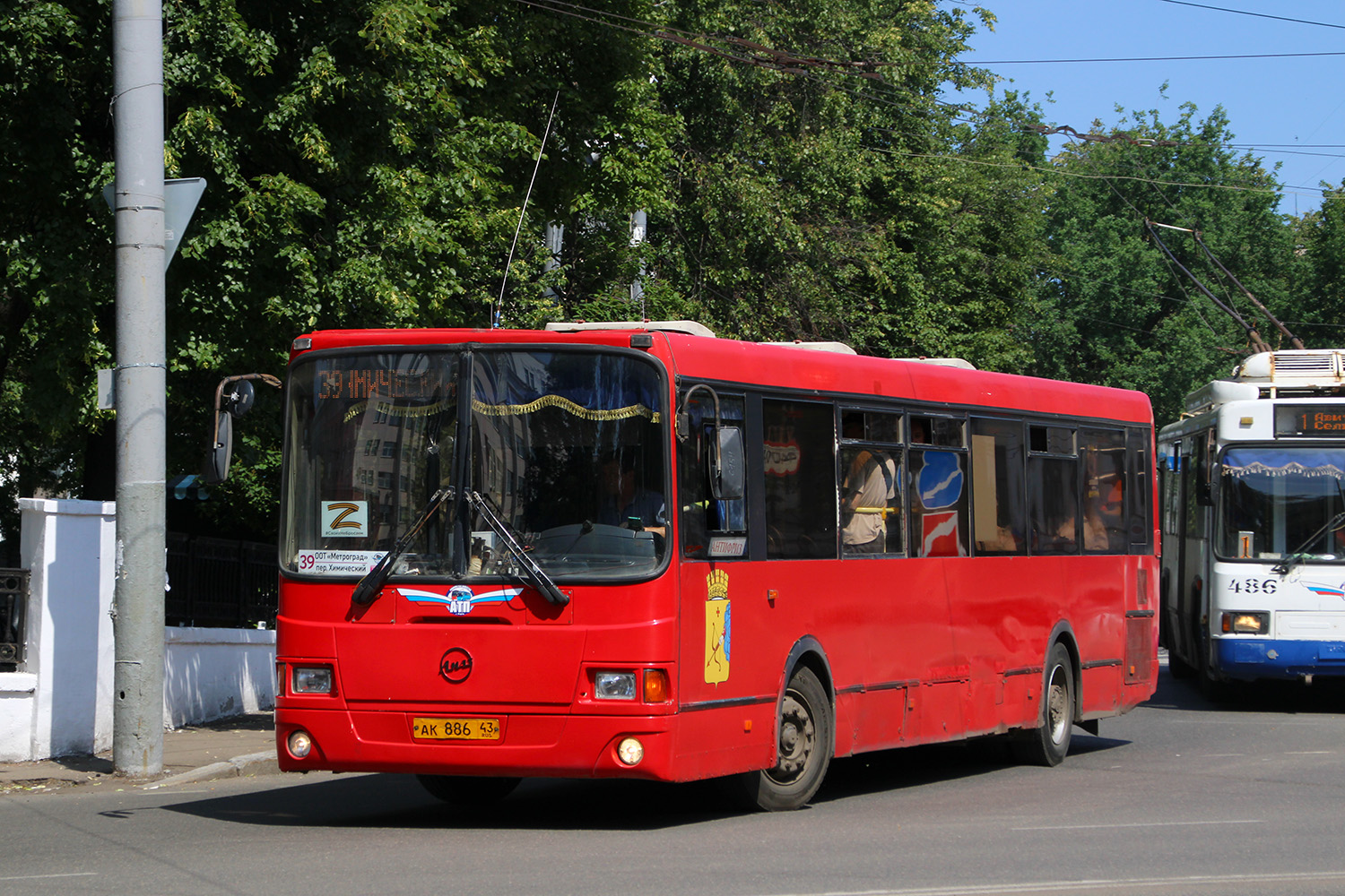 Kirov region, LiAZ-5256.53 Nr. АК 886 43