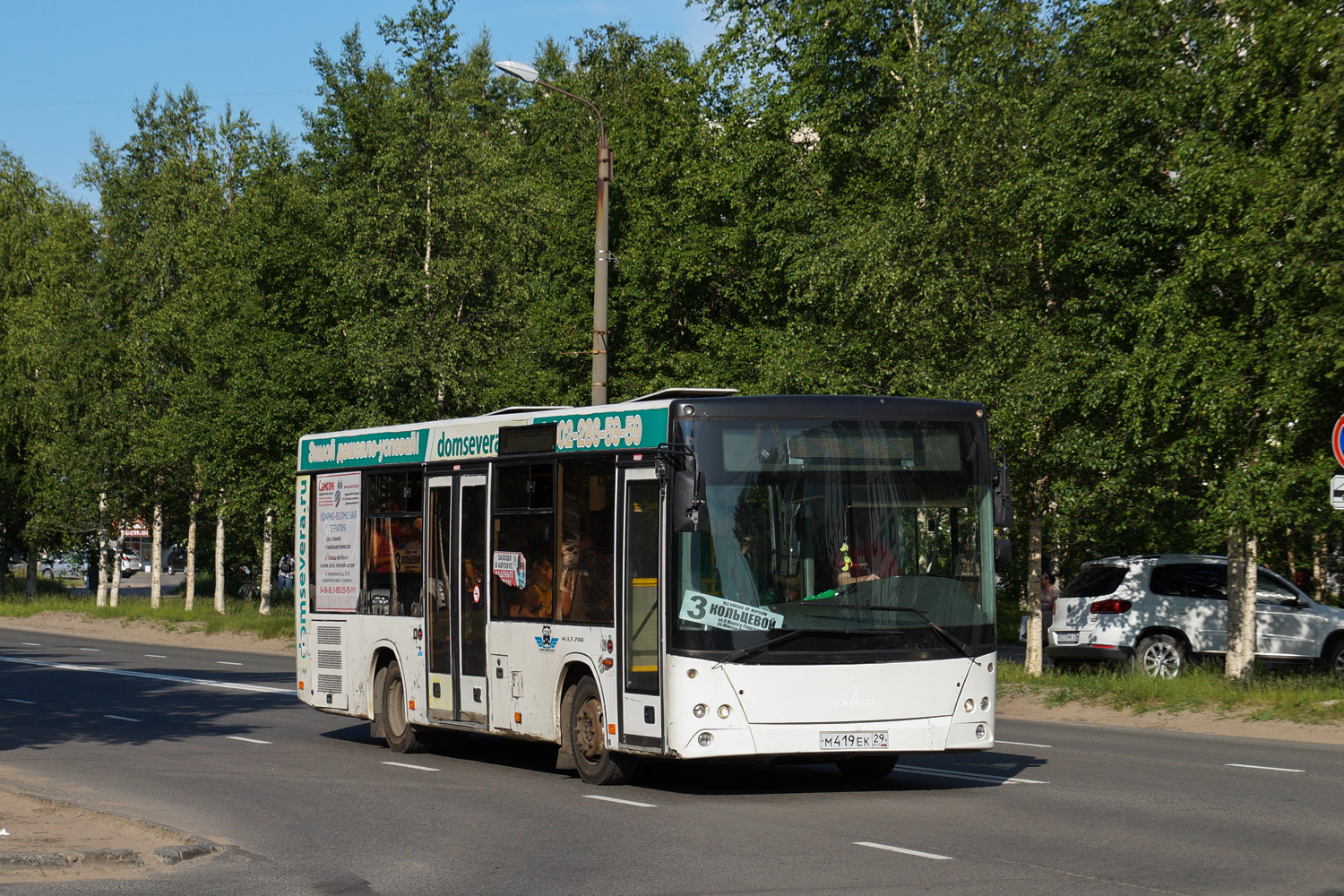 Архангельская область, МАЗ-206.085 № М 419 ЕК 29