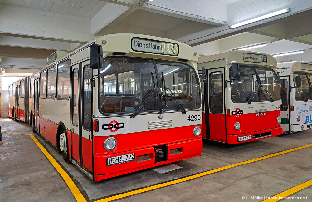 Niedersachsen, Mercedes-Benz O305G Nr. 4290; Niedersachsen — Bustreffen Wehmingen Hannoversches Straßenbahnmuseum 14.05.2023
