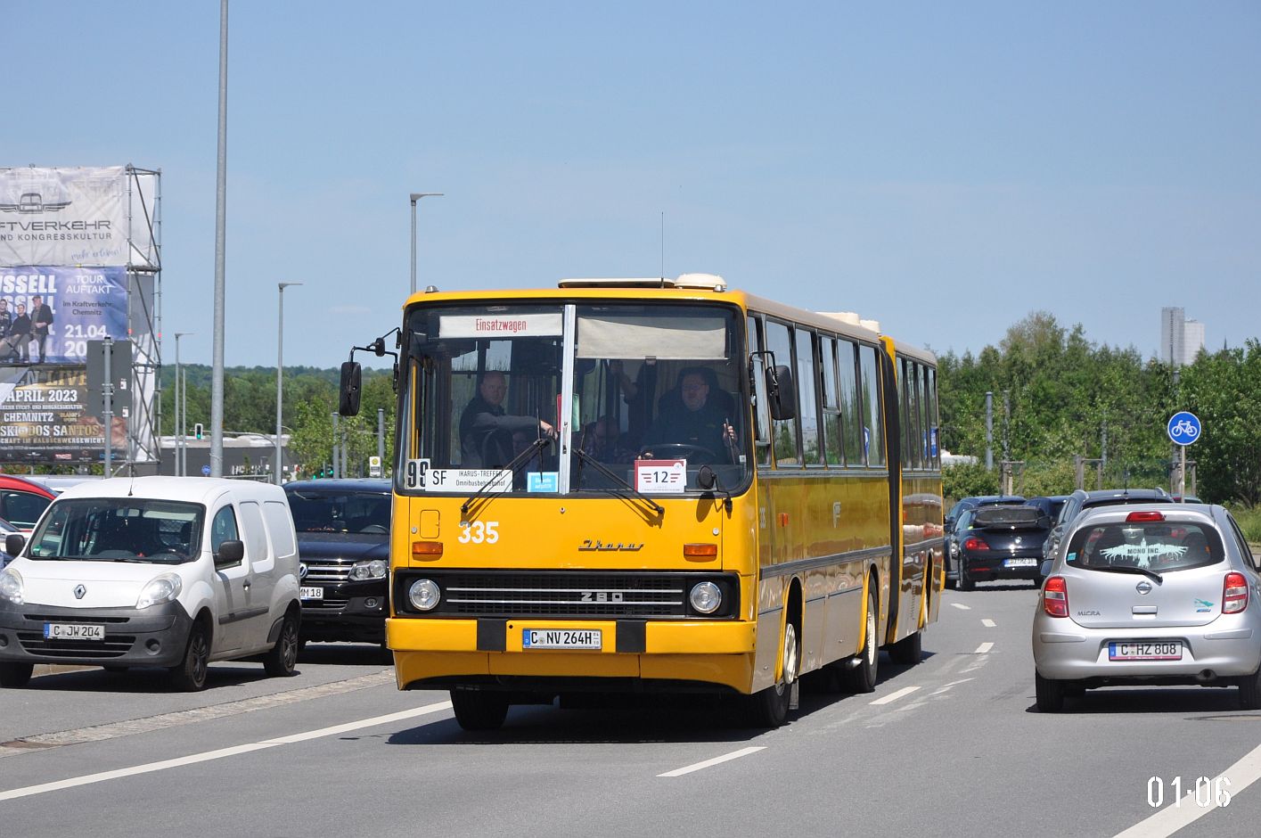 Саксония, Ikarus 280.02 № 335; Саксония — 7. Ikarus-Bus-Treffen in Deutschland — Chemnitz 03.06.2023