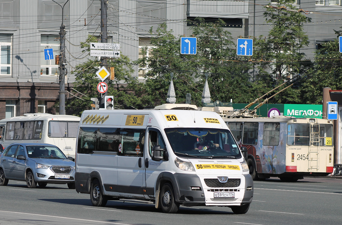 Челябинская область, Нижегородец-2227SK (Peugeot Boxer) № Е 591 СУ 174