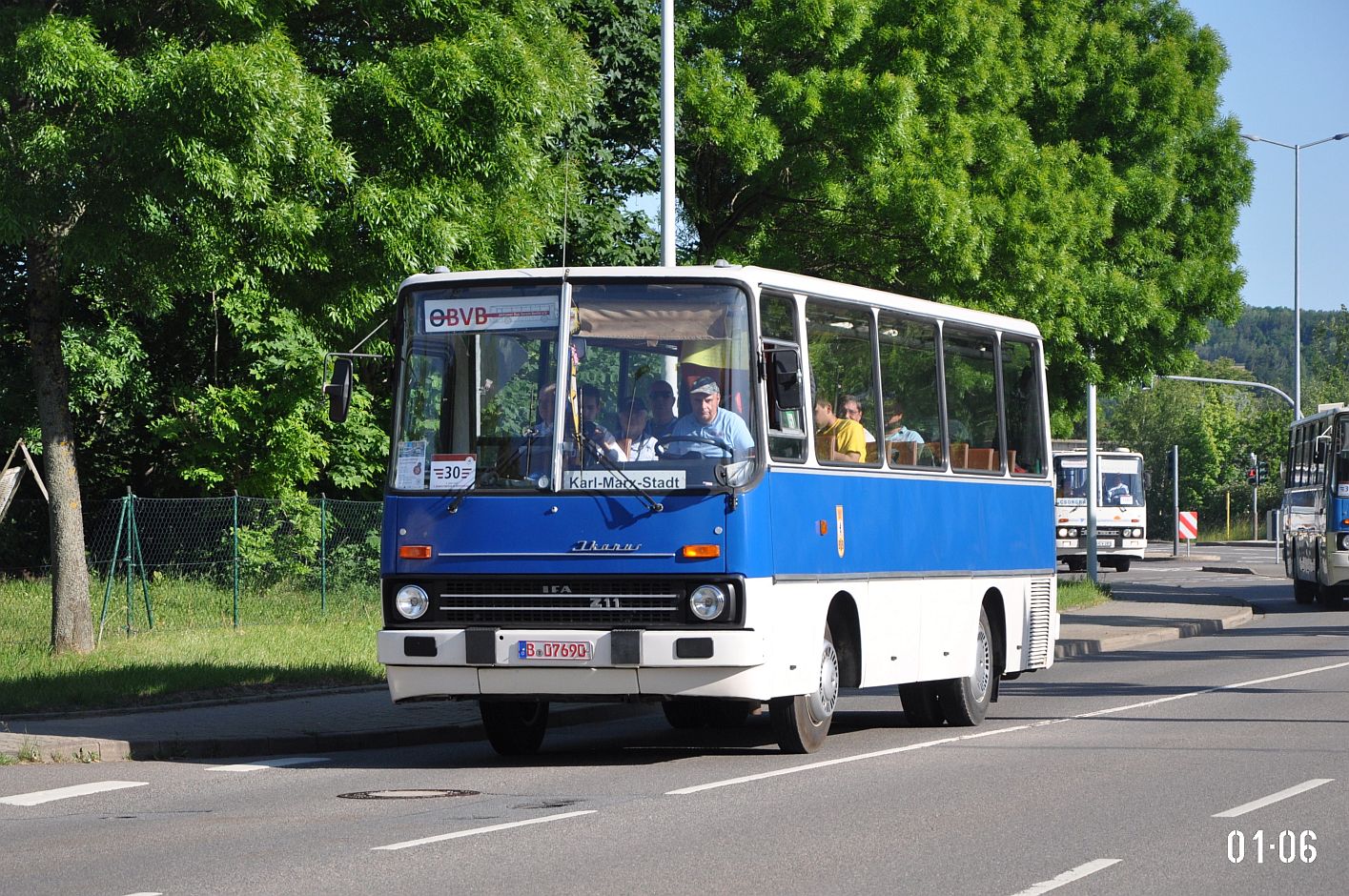 Berlin, Ikarus 211.51 Nr B 07690; Saxony — 7. Ikarus-Bus-Treffen in Deutschland — Chemnitz 03.06.2023