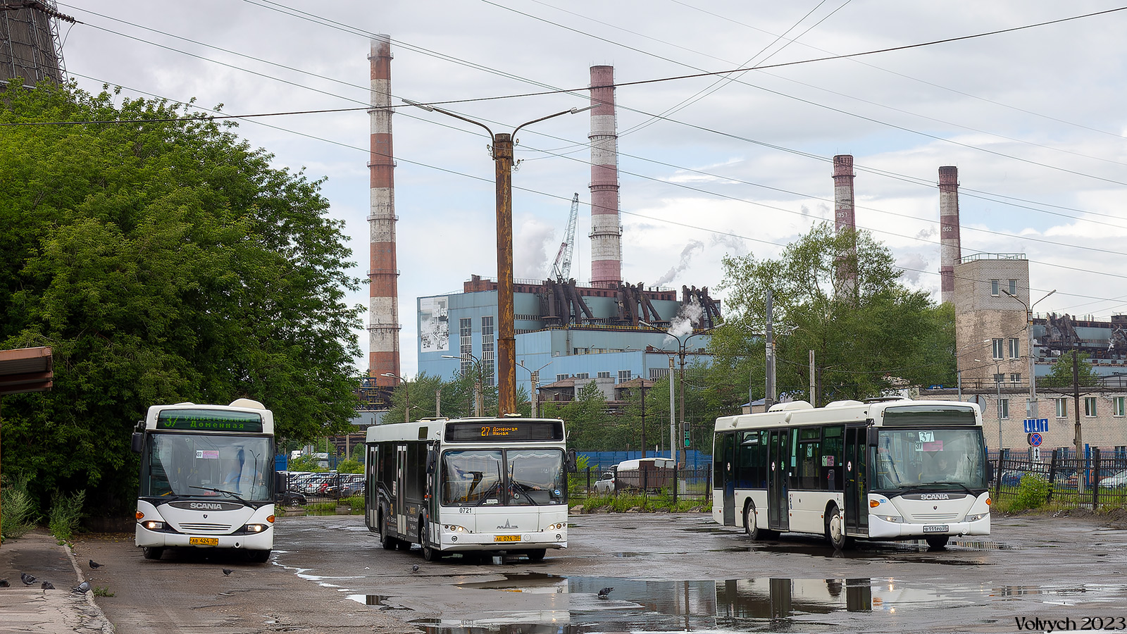 Вологодская область, Scania OmniLink I (Скания-Питер) № АВ 424 35; Вологодская область, МАЗ-103.469 № 0721; Вологодская область, Scania OmniLink II (Скания-Питер) № В 111 РО 35