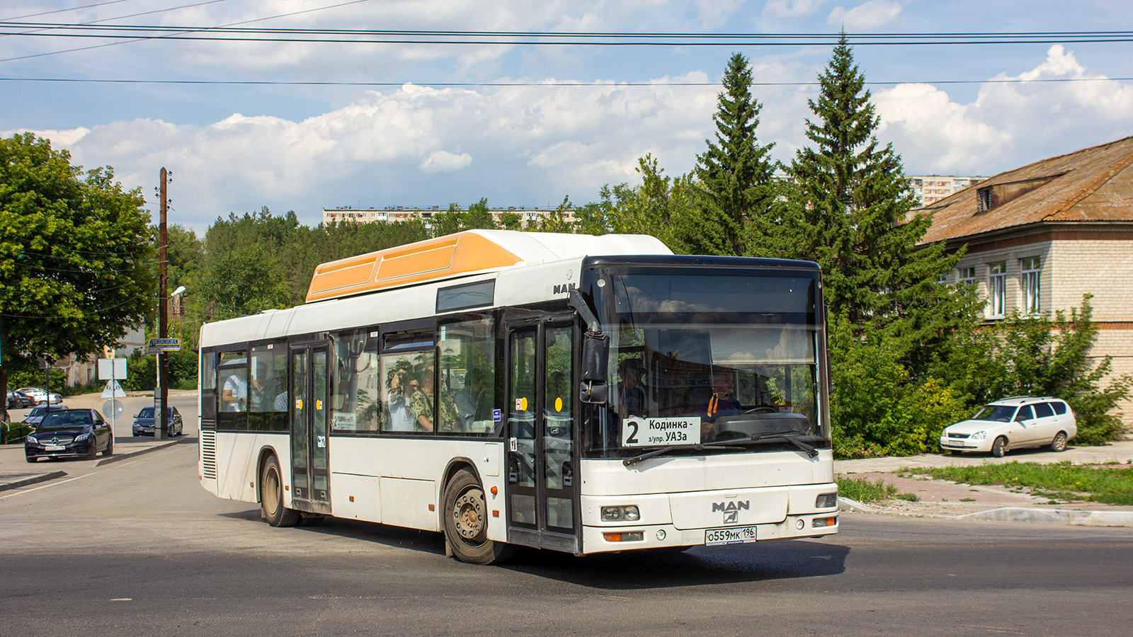 Свердловская область, MAN A20 NÜ313 CNG № О 559 МК 196