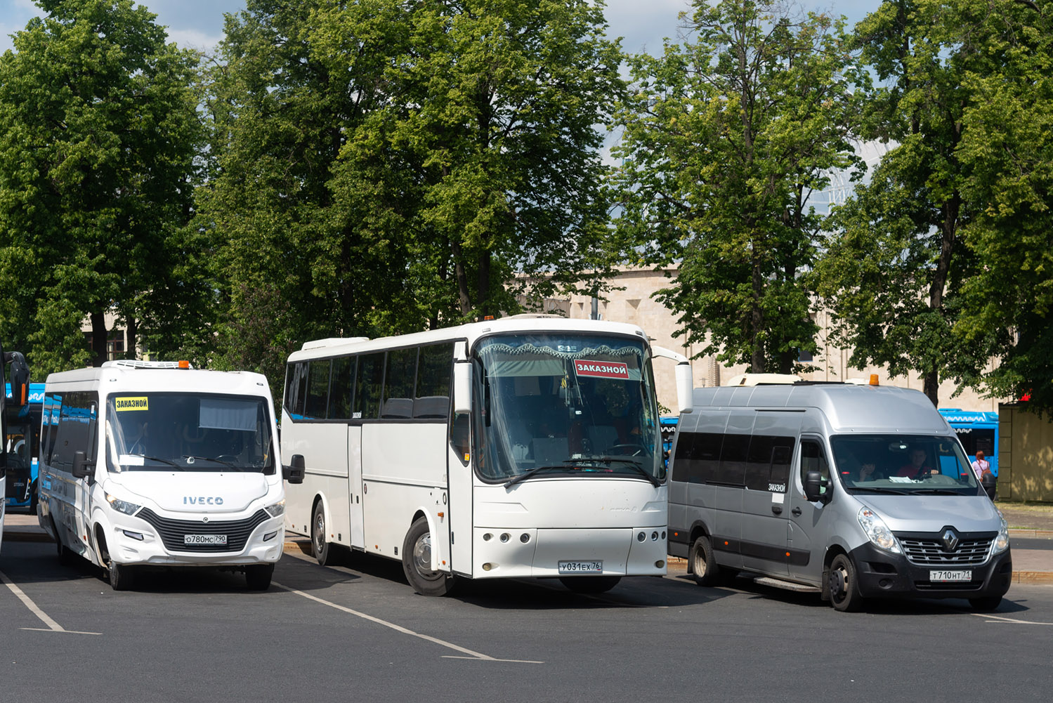 Moscow region, Nizhegorodets-VSN900 (IVECO) # О 780 МС 790; Yaroslavl region, Bova Futura FHD 12.360 # У 031 ЕХ 76; Tula region, Luidor-224004 (Renault Master) # Т 710 НТ 71