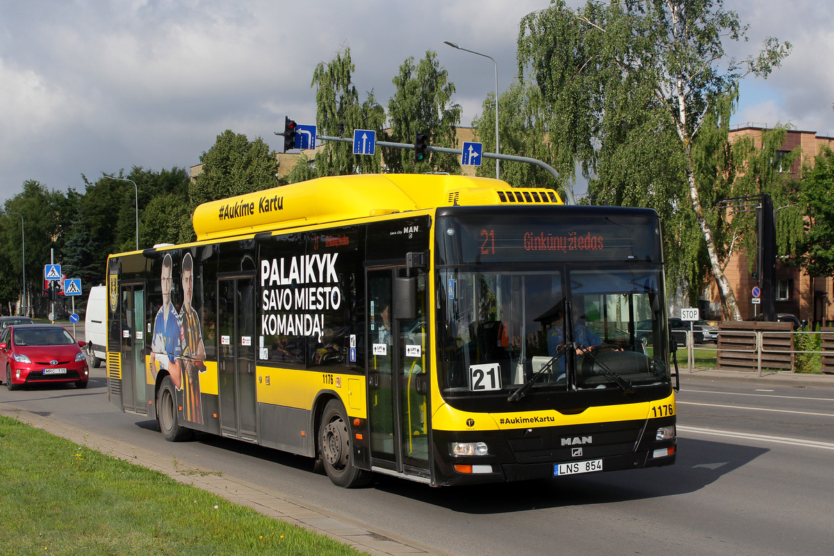 Литва, MAN A21 Lion's City NL243 CNG № 1176