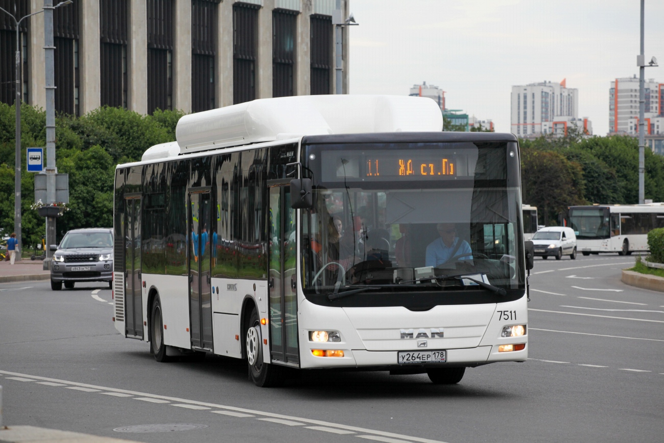 Санкт-Петербург, MAN A21 Lion's City NL313 CNG № 7511