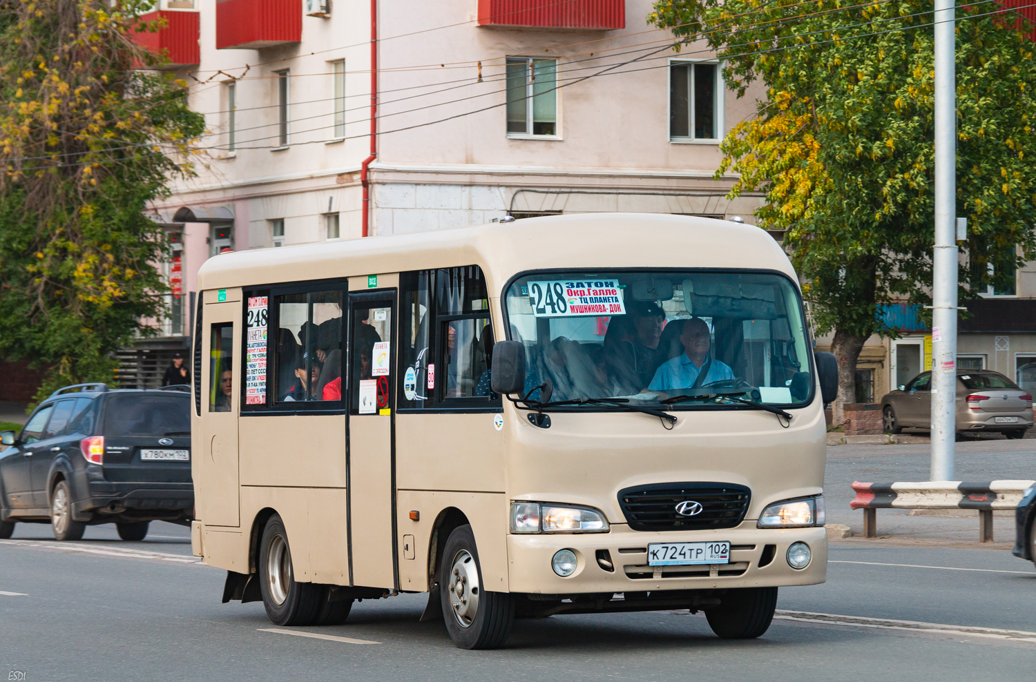 Башкортостан, Hyundai County SWB C08 (РЗГА) № К 724 ТР 102