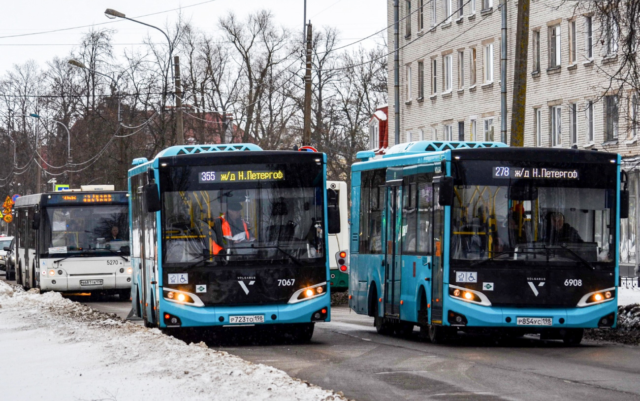 Sankt Petersburg, Volgabus-4298.G4 (LNG) Nr. 7067; Sankt Petersburg, Volgabus-4298.G4 (LNG) Nr. 6908