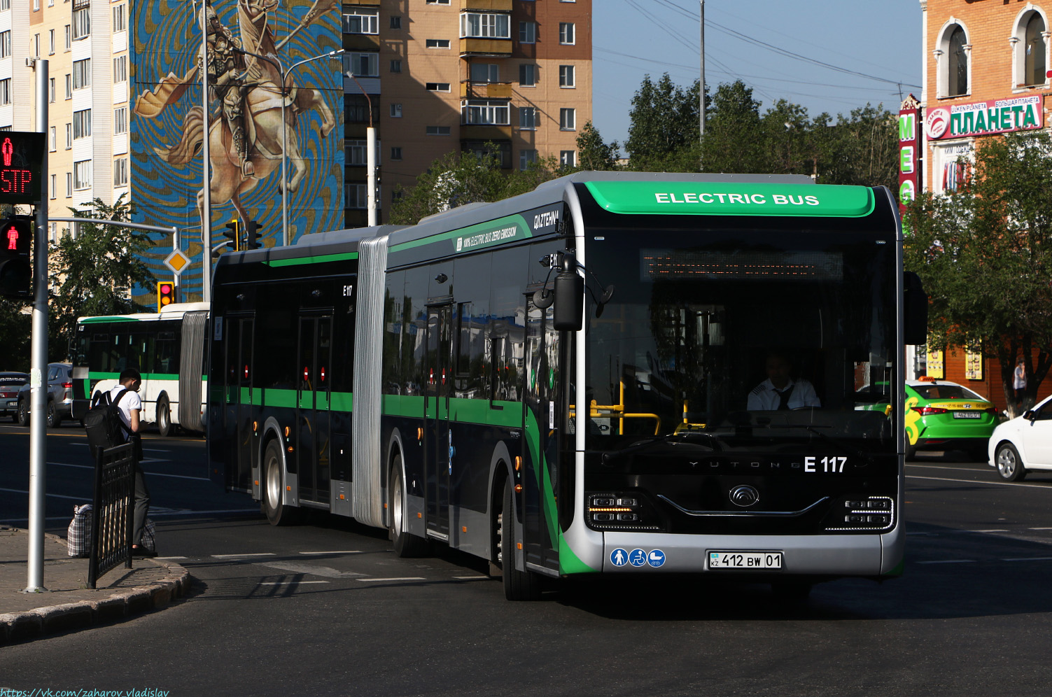 Астана, Yutong ZK6180BEVG (QazTehna) № E117