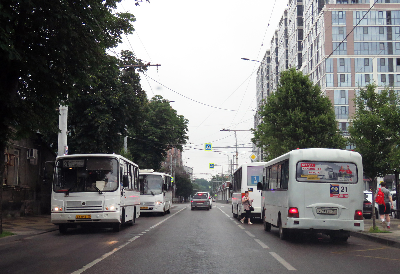 Краснодарский край, ПАЗ-320402-05 № АА 042 23; Краснодарский край, Hyundai County LWB C11 (ТагАЗ) № Х 791 ТР 93