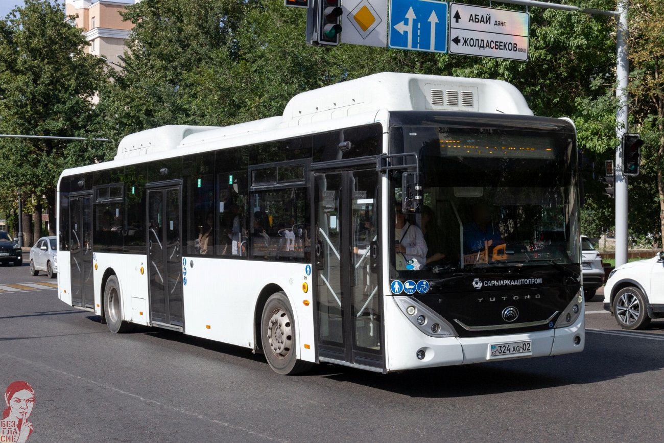 Алматы, Yutong ZK6128HG (СарыаркаАвтоПром) № 324 AG 02