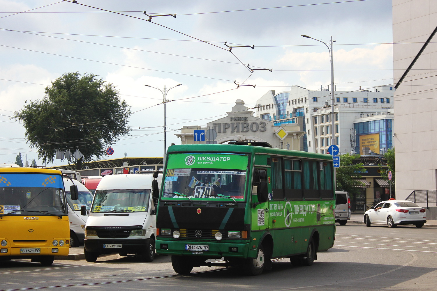 Odessa region, Mercedes-Benz Sprinter W903 312D Nr. BH 7196 HA; Odessa region, Bogdan A09201 Nr. BH 3491 EC; Odessa region, BAZ-A079.14 "Prolisok" Nr. BH 3876 PP