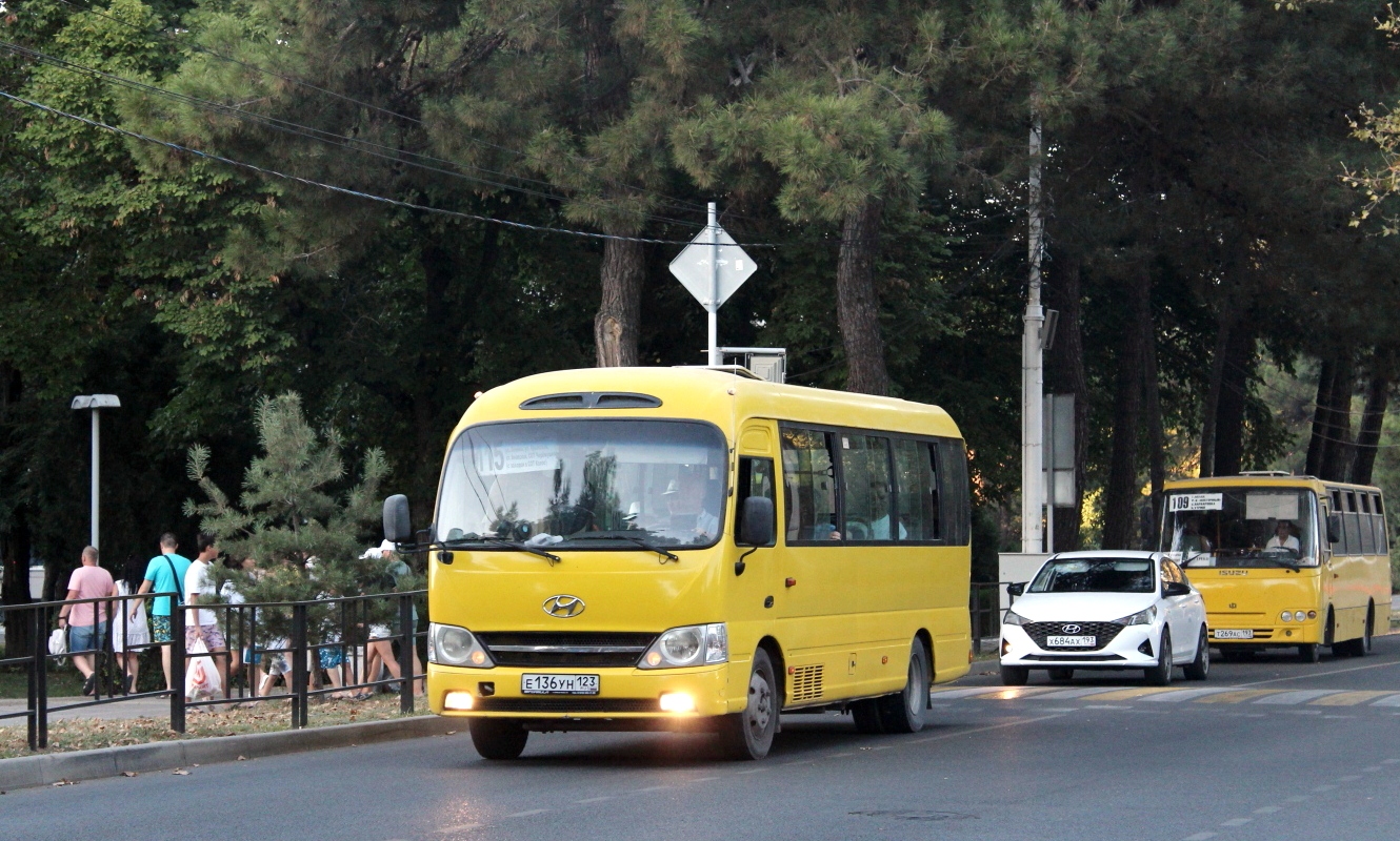 Краснодарский край, Hyundai County Kuzbass № Е 136 УН 123