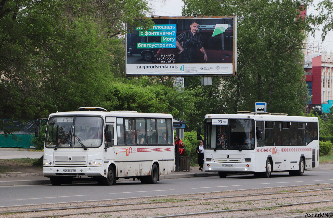 Красноярский край, ПАЗ-320412-05 № Н 262 ОА 124; Красноярский край, НефАЗ-5299-20-32 № М 394 ОМ 26