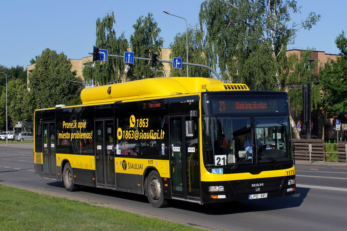 Литва, MAN A21 Lion's City NL243 CNG № 1177