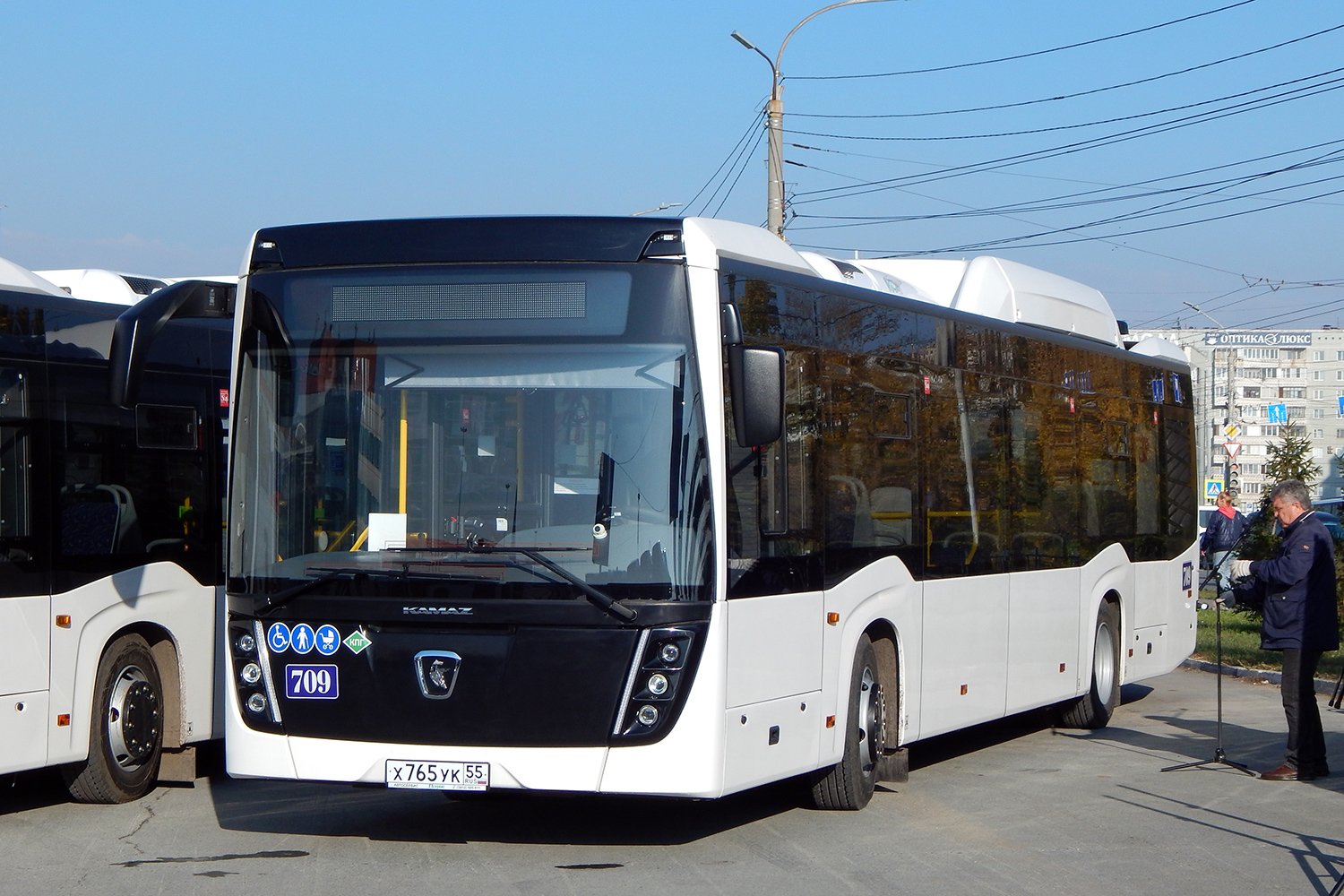 Omsk region, NefAZ-5299-40-57 (CNG) # 709; Omsk region — 26.09.2023 — NefAZ-5299-40-57 buses presentation