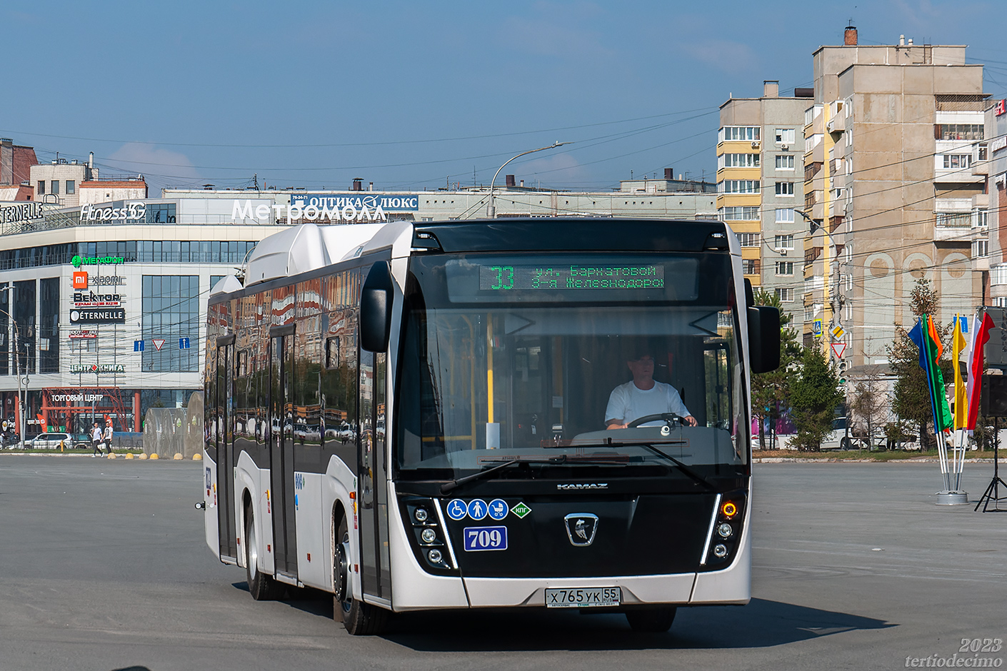 Omsk region, NefAZ-5299-40-57 (CNG) # 709; Omsk region — 26.09.2023 — NefAZ-5299-40-57 buses presentation
