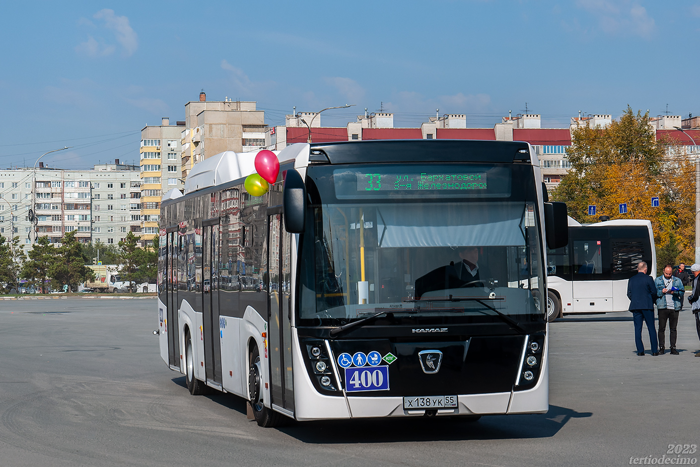 Omsk region, NefAZ-5299-40-57 (CNG) # 400; Omsk region — 26.09.2023 — NefAZ-5299-40-57 buses presentation