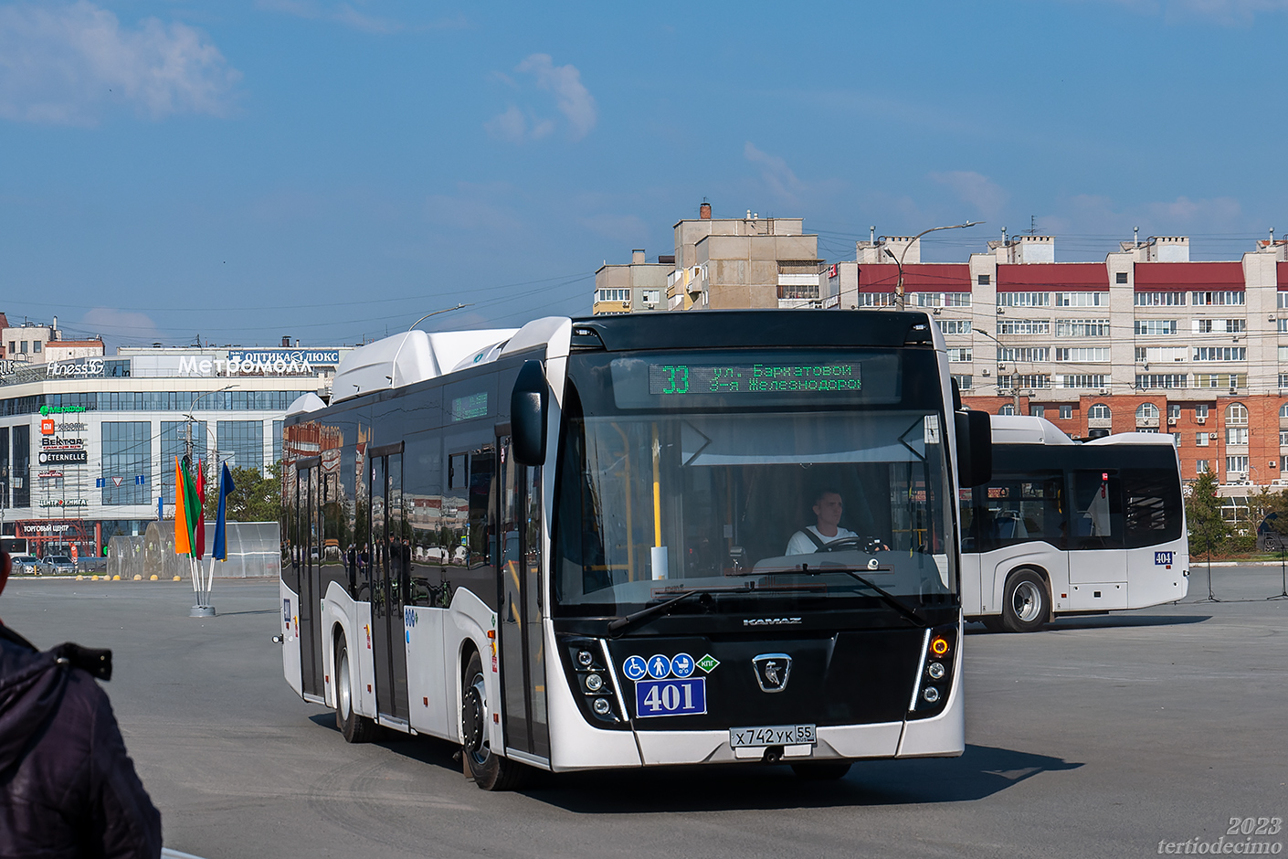 Omsk region, NefAZ-5299-40-57 (CNG) Nr. 401; Omsk region — 26.09.2023 — NefAZ-5299-40-57 buses presentation