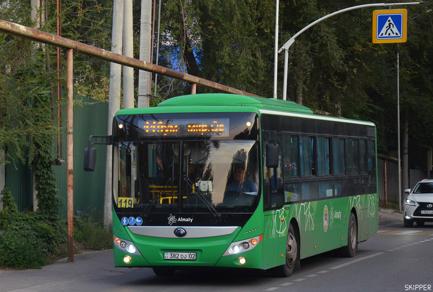 Алматы, Yutong ZK6118HGA (QazTehna) № 382 DJ 02