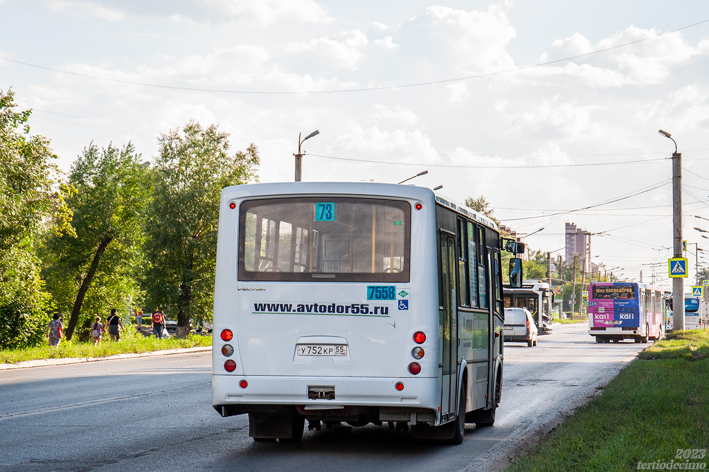 Omsk region, PAZ-320414-14 "Vector" Nr. 7558 Omsk region, PAZ-320414-14 "Vector" Nr. 7558
