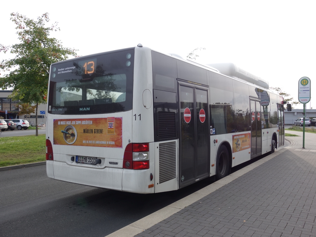 Гессен, MAN A21 Lion's City NL313 CNG № 11