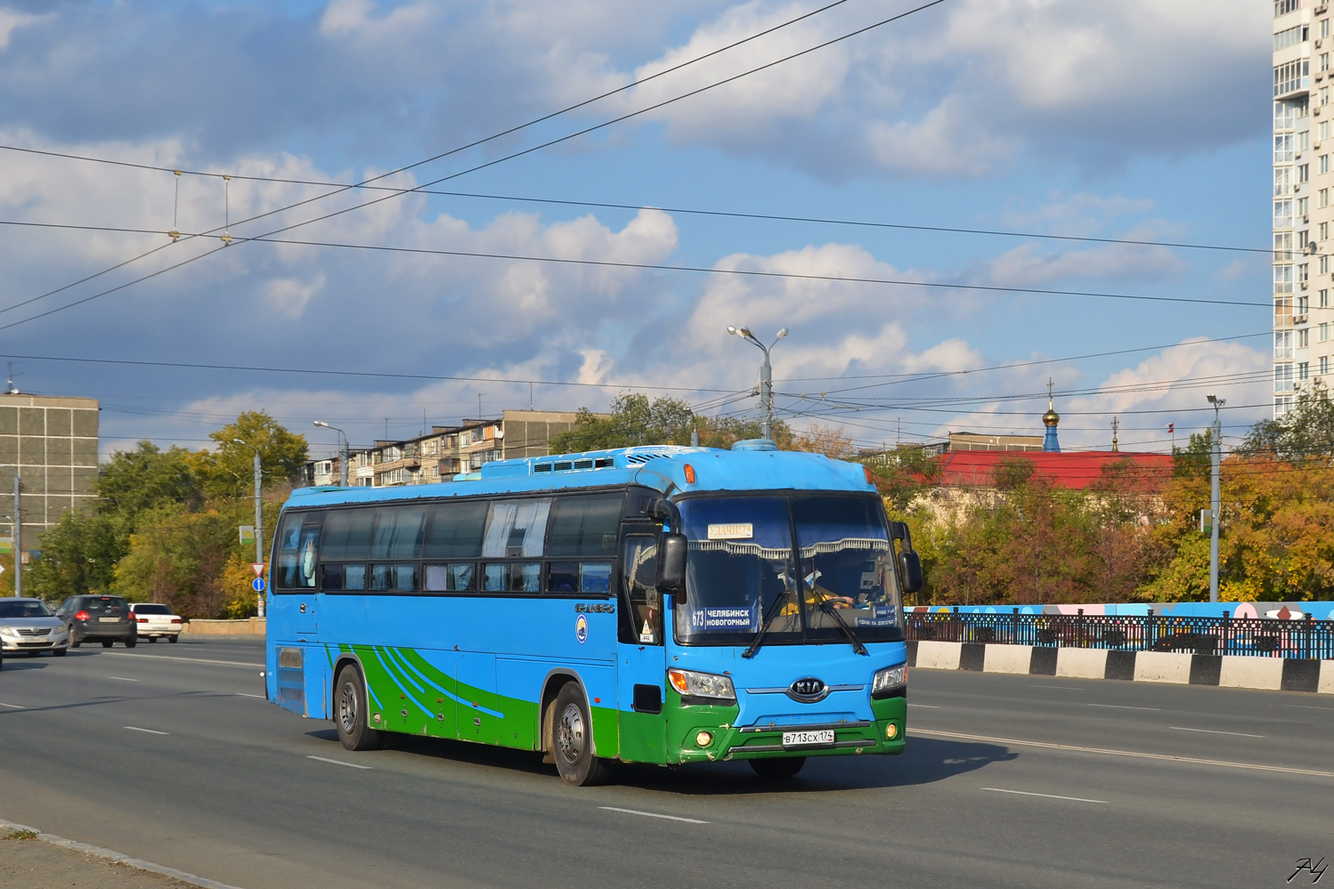 Челябинская область, Kia KM948 Granbird Greenfield № В 713 СХ 174