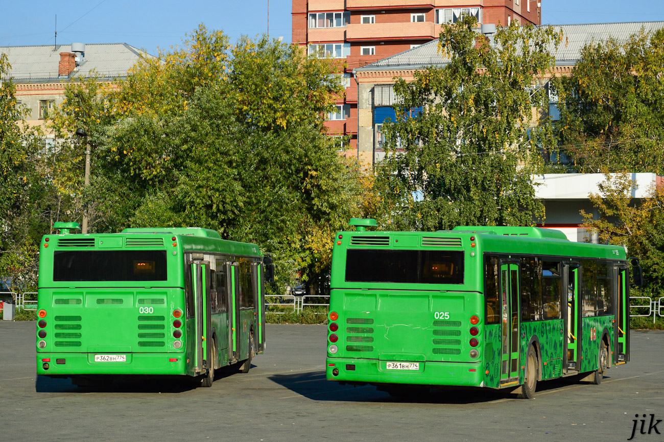 Чэлябінская вобласць, ЛиАЗ-5292.22 (2-2-2) № 030; Чэлябінская вобласць, ЛиАЗ-5292.22 (2-2-2) № 025