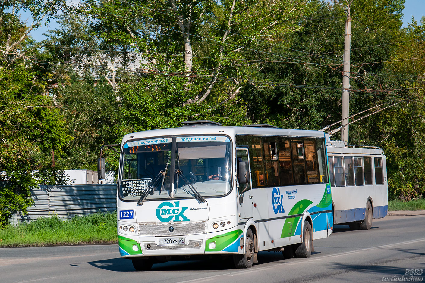 Omsk region, PAZ-320414-04 "Vektor" (1-2) Nr. 1227