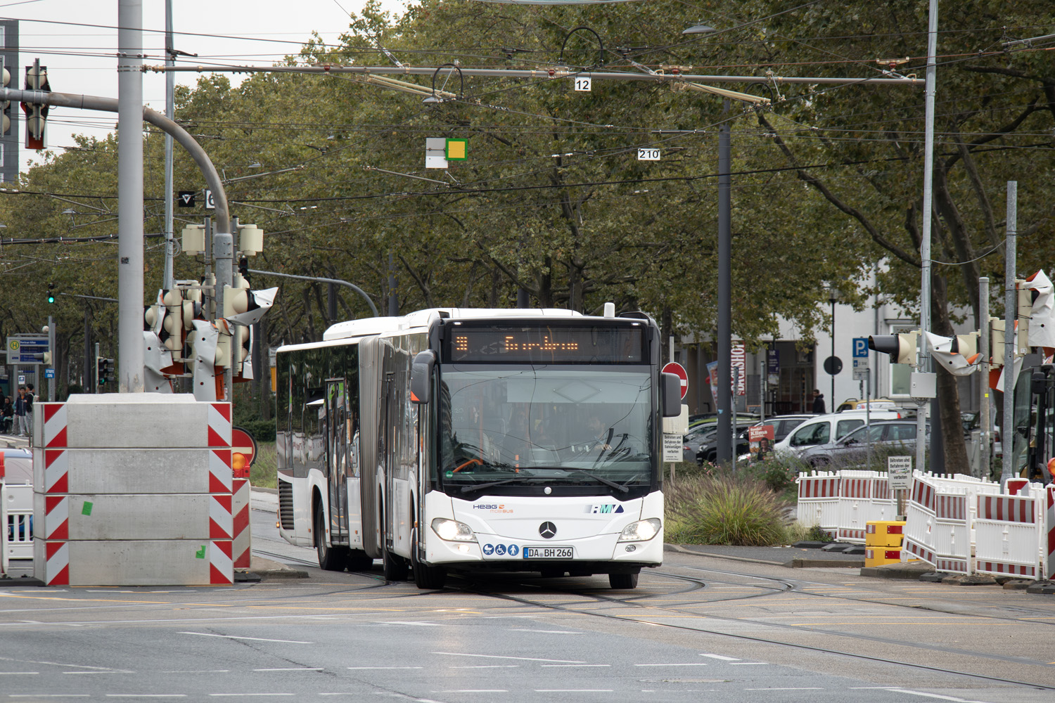 Hessen, Mercedes-Benz Citaro C2 G sz.: 266; Hessen — SEV · Straßenbahn Darmstadt · Schloss <> Griesheim · 04.09.2023 — 20.10.2023