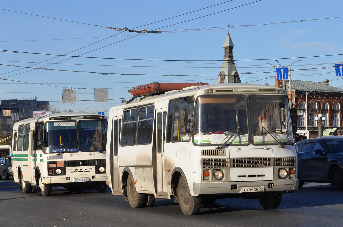 Омская область, ПАЗ-32054 № Х 744 ОН 55