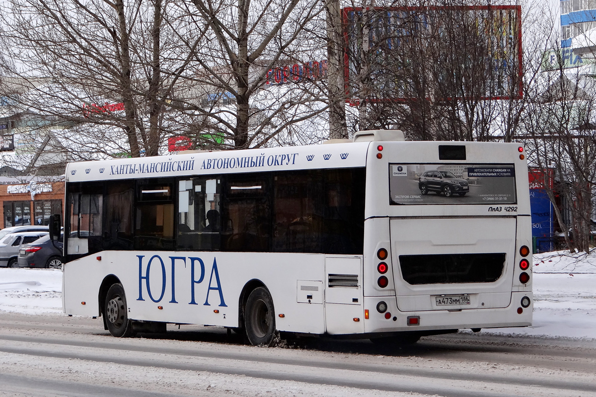 Chanty-Mansyjski Okręg Autonomiczny, LiAZ-4292.60 (1-2-1) Nr А 473 ММ 186