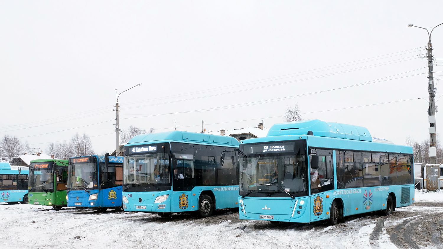 Архангельская область, МАЗ-206.948 № О 281 ТН 29; Архангельская область — Автовокзалы, автостанции, конечные остановки