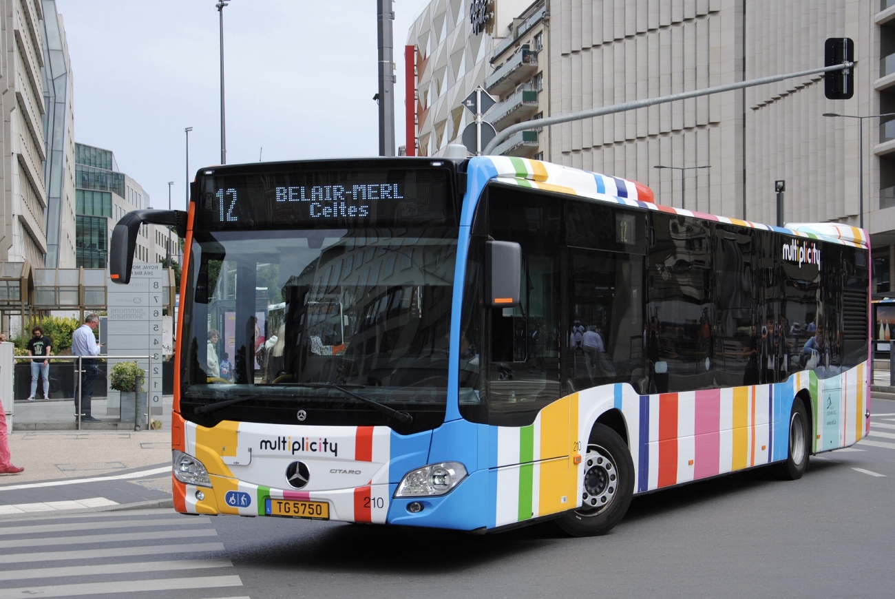 Люксембург, Mercedes-Benz Citaro C2 hybrid № 210