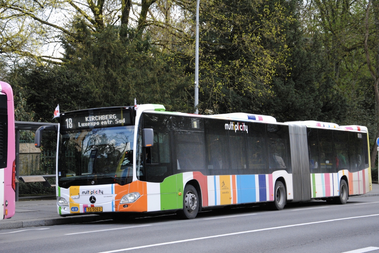 Luxembourg, Mercedes-Benz Citaro C2 G hybrid Nr. 42